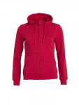 Basic-Hoodie-FullZip-Dam-Röd