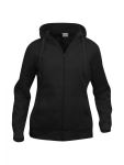 Basic-Hoodie-FullZip-Dam-Svart