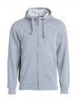 Basic-Hoodie-FullZip-Herr-Gråmelerad