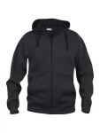 Basic-Hoodie-FullZip-Herr-Svart