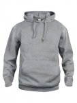 Basic-Hoodie-Gråmelerad